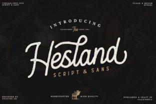 Hesland Font: A Vintage Script for Editorial Design