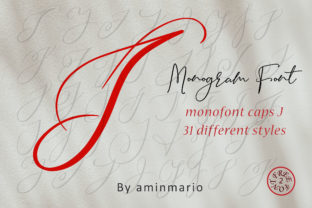 Monogram J Monofont Caps J for Editorial Design
