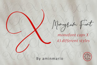 Monogram X Monofont Caps X: A Premium Script Font for Editorial Accents