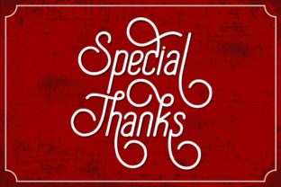 Special Thanks: A Vintage Monoline Font for Editorial Expression