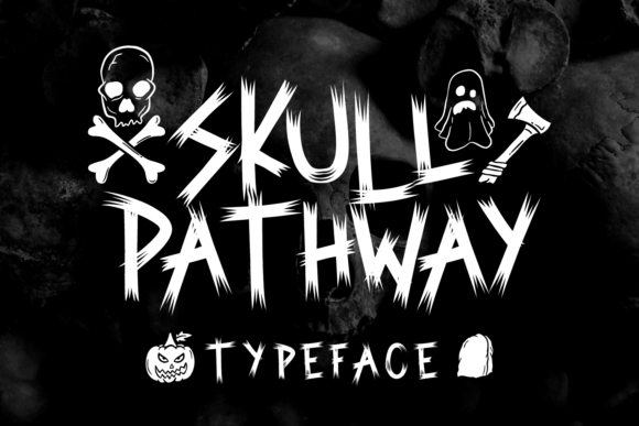 The Skull Pathway Font for Digital Horror and Halloween Branding